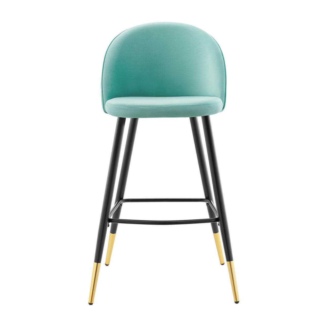Adamantitus Upholstered Bar Stool Set of 2, Mint