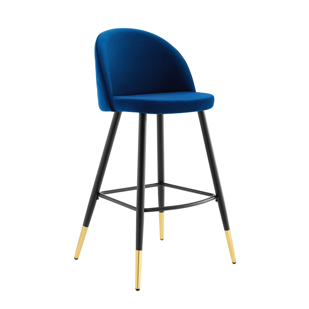 Adamantitus Upholstered Bar Stool Set of 2, Navy