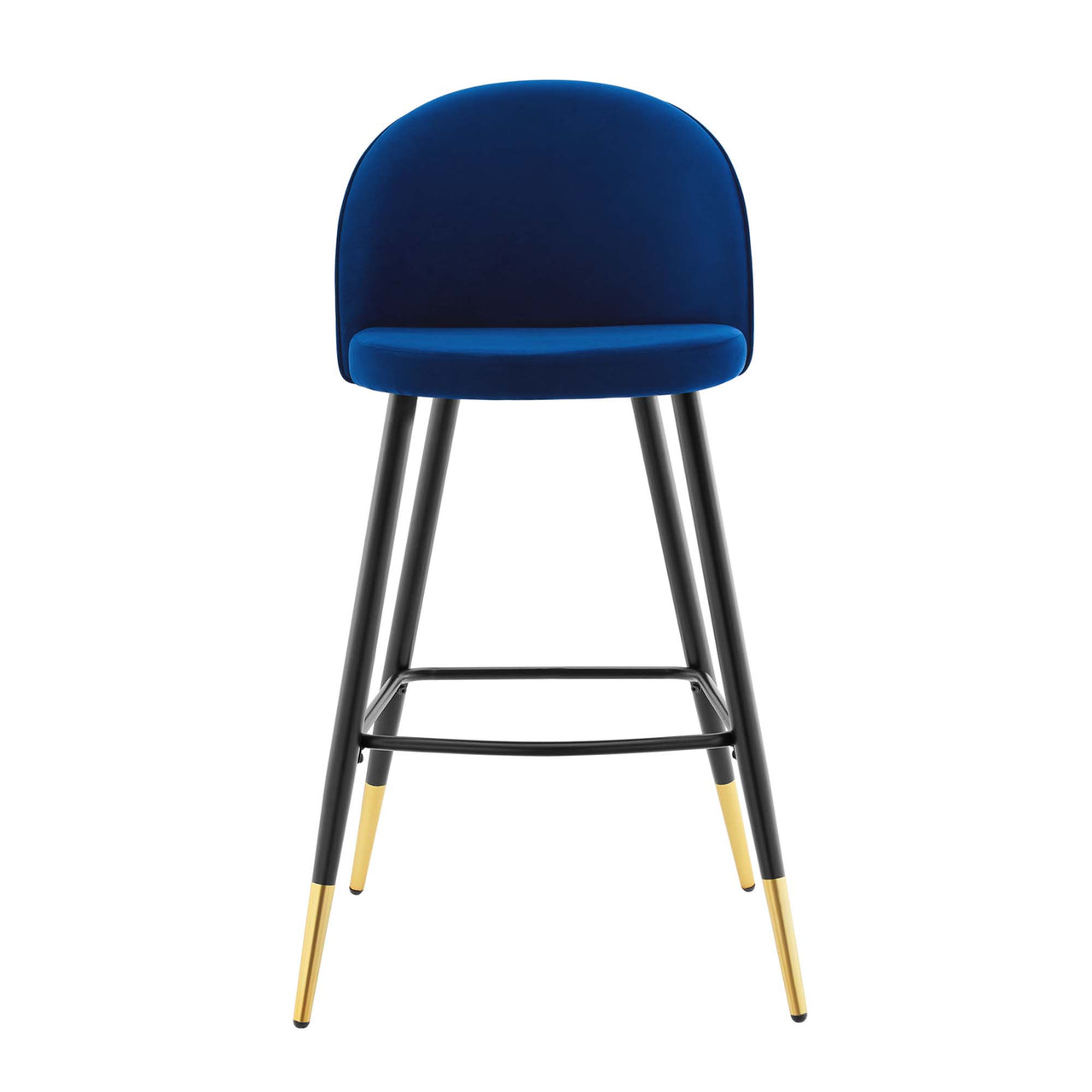 Adamantitus Upholstered Bar Stool Set of 2, Navy