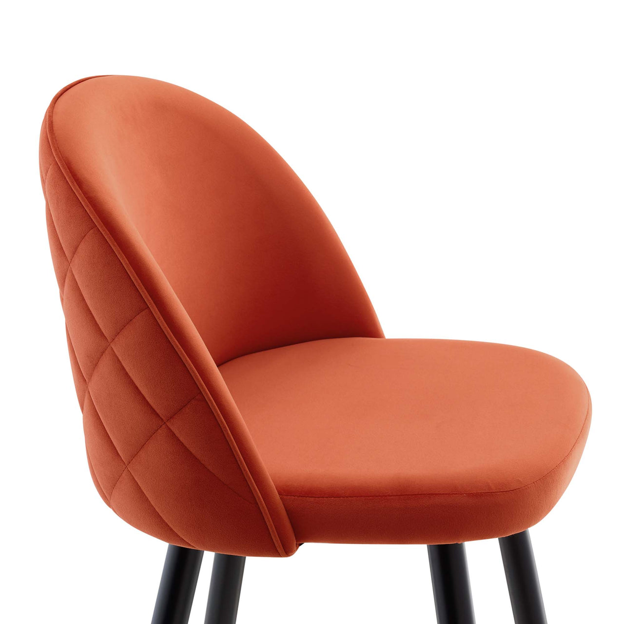 Adamantitus Upholstered Bar Stool Set of 2, Orange