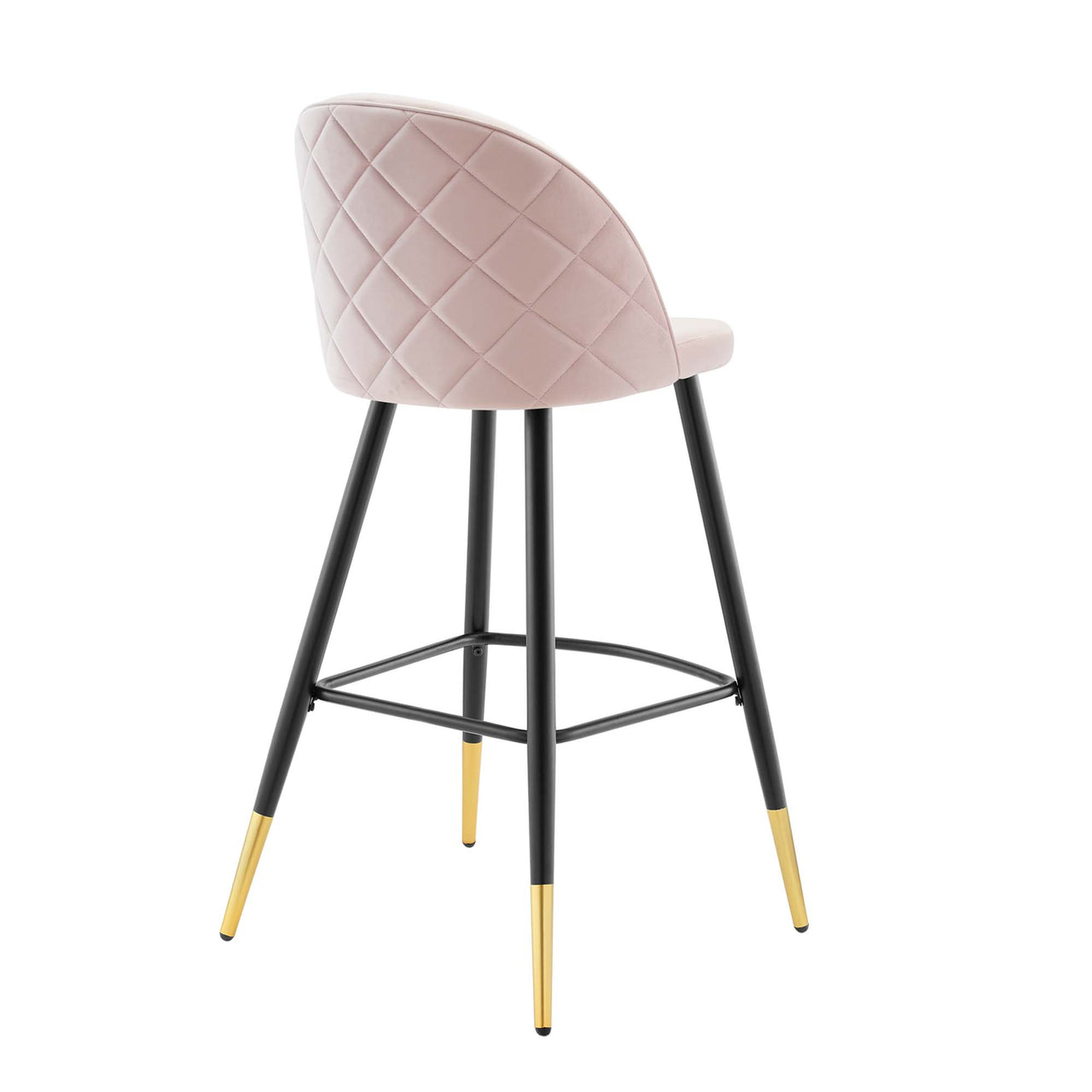 Adamantitus Upholstered Bar Stool Set of 2, Pink
