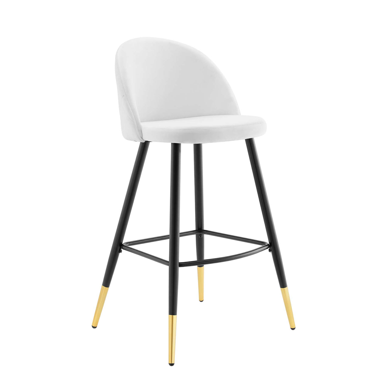 Adamantitus Upholstered Bar Stool Set of 2, White