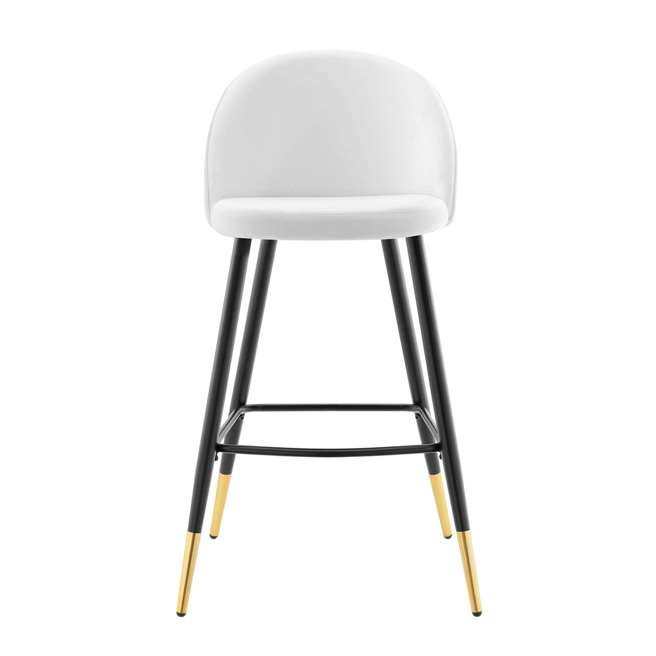 Adamantitus Upholstered Bar Stool Set of 2, White