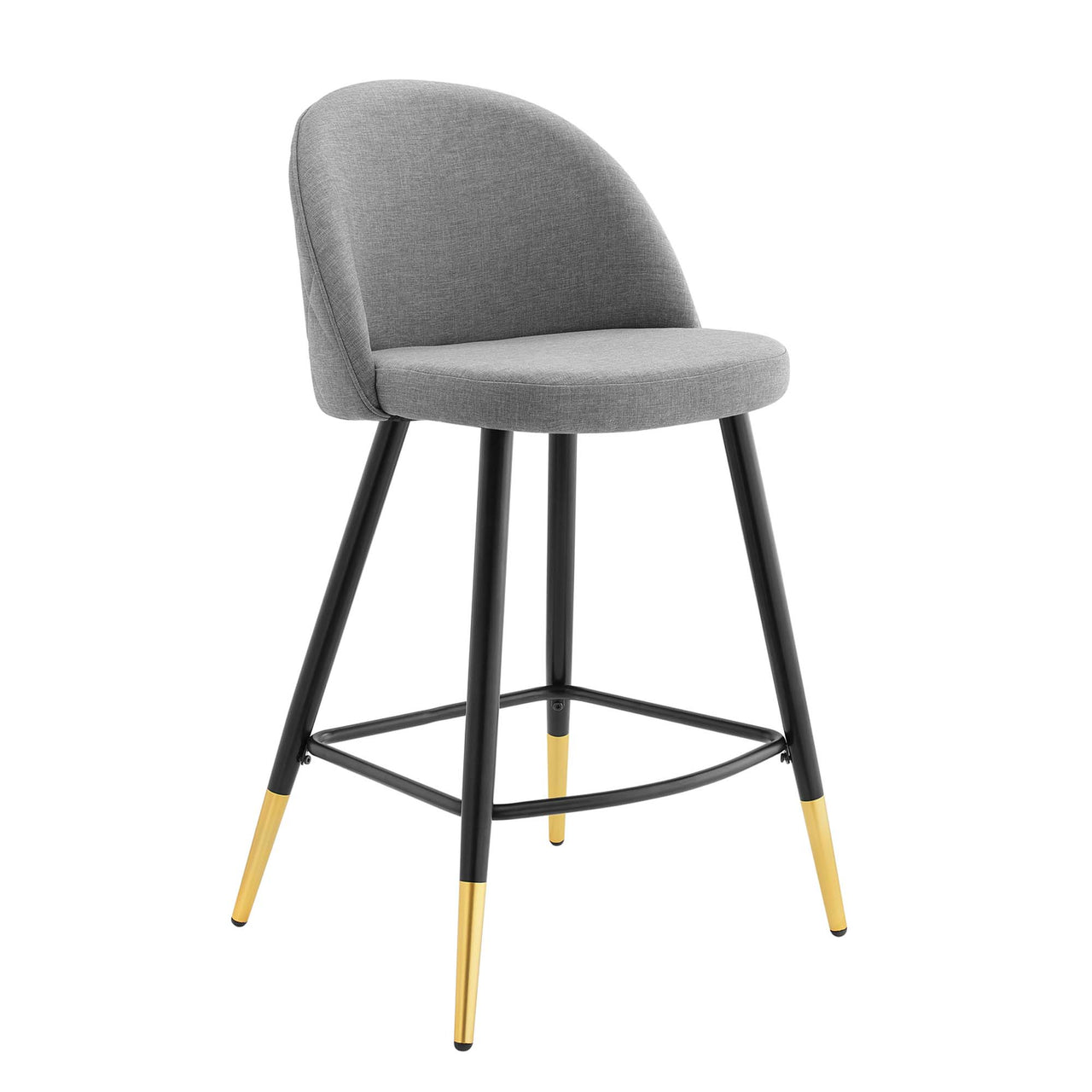 Adamantitus Woven Counter Stool Set of 2, Light Gray