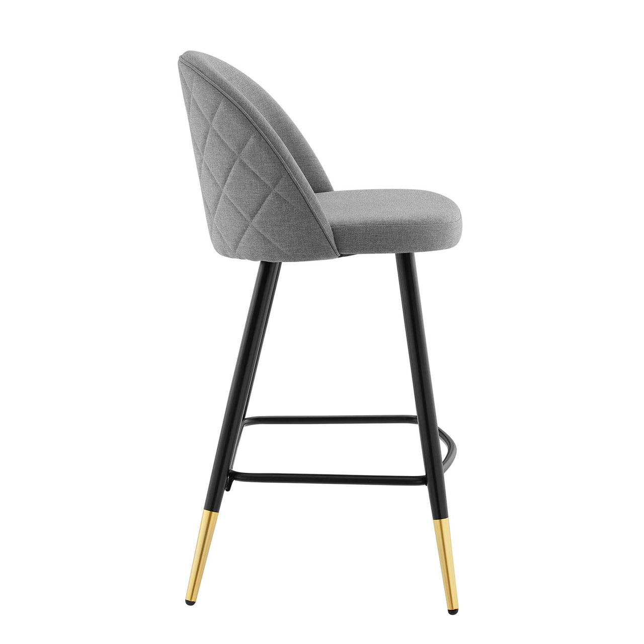 Adamantitus Woven Counter Stool Set of 2, Light Gray