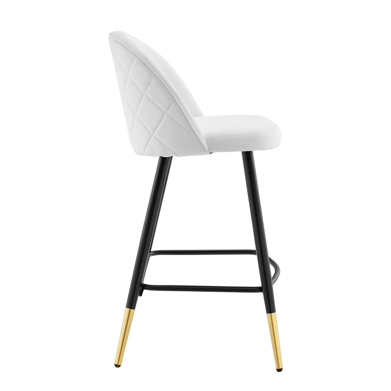 Adamantitus Woven Counter Stool Set of 2, White