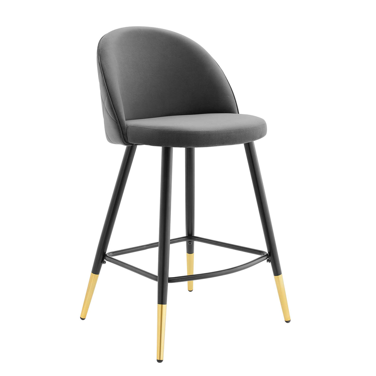 Adamantitus Upholstered Counter Stool Set of 2, Gray
