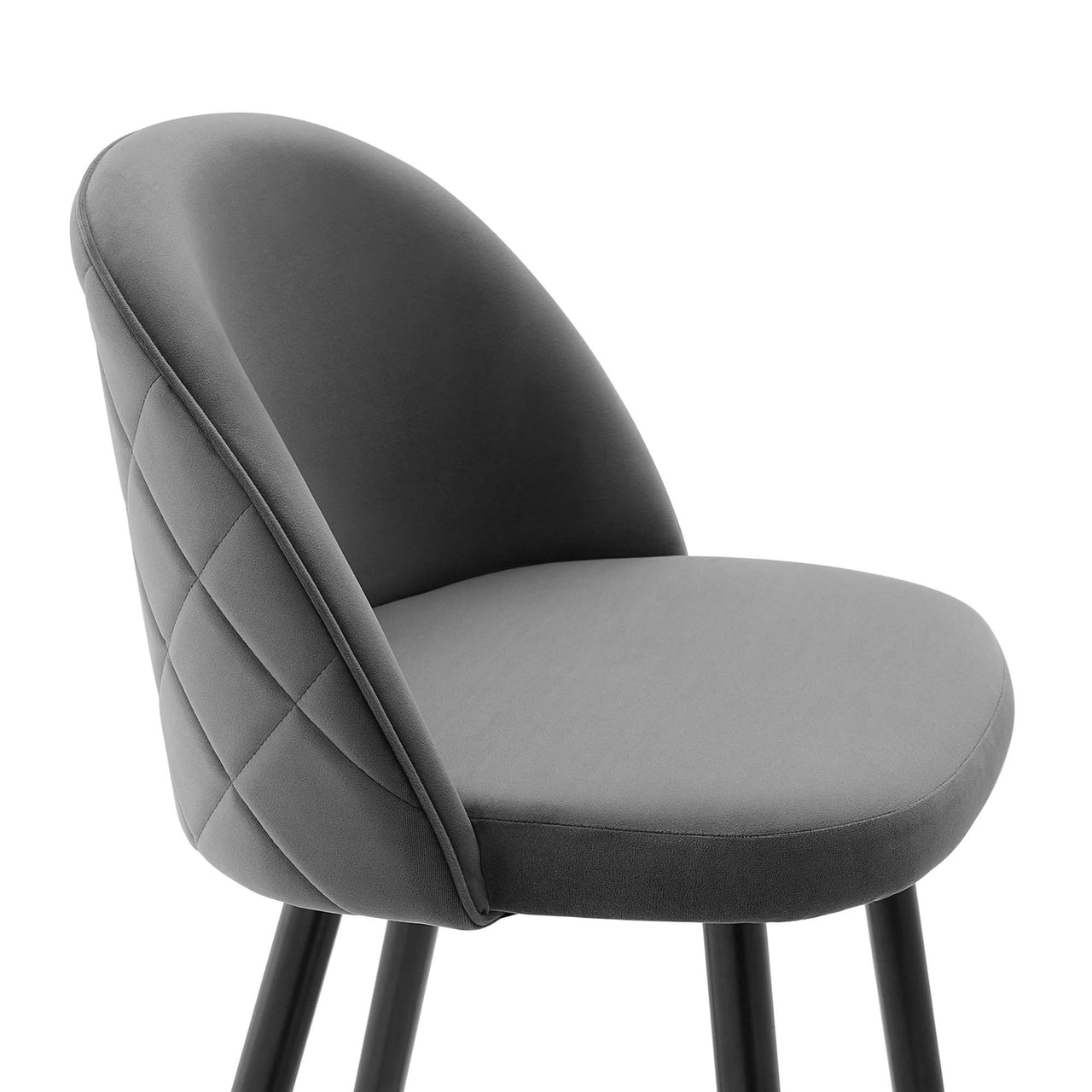 Adamantitus Upholstered Counter Stool Set of 2, Gray