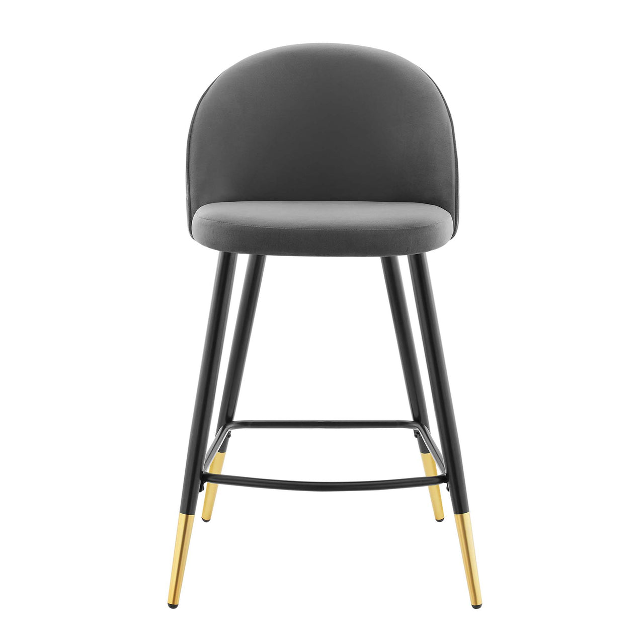 Adamantitus Upholstered Counter Stool Set of 2, Gray