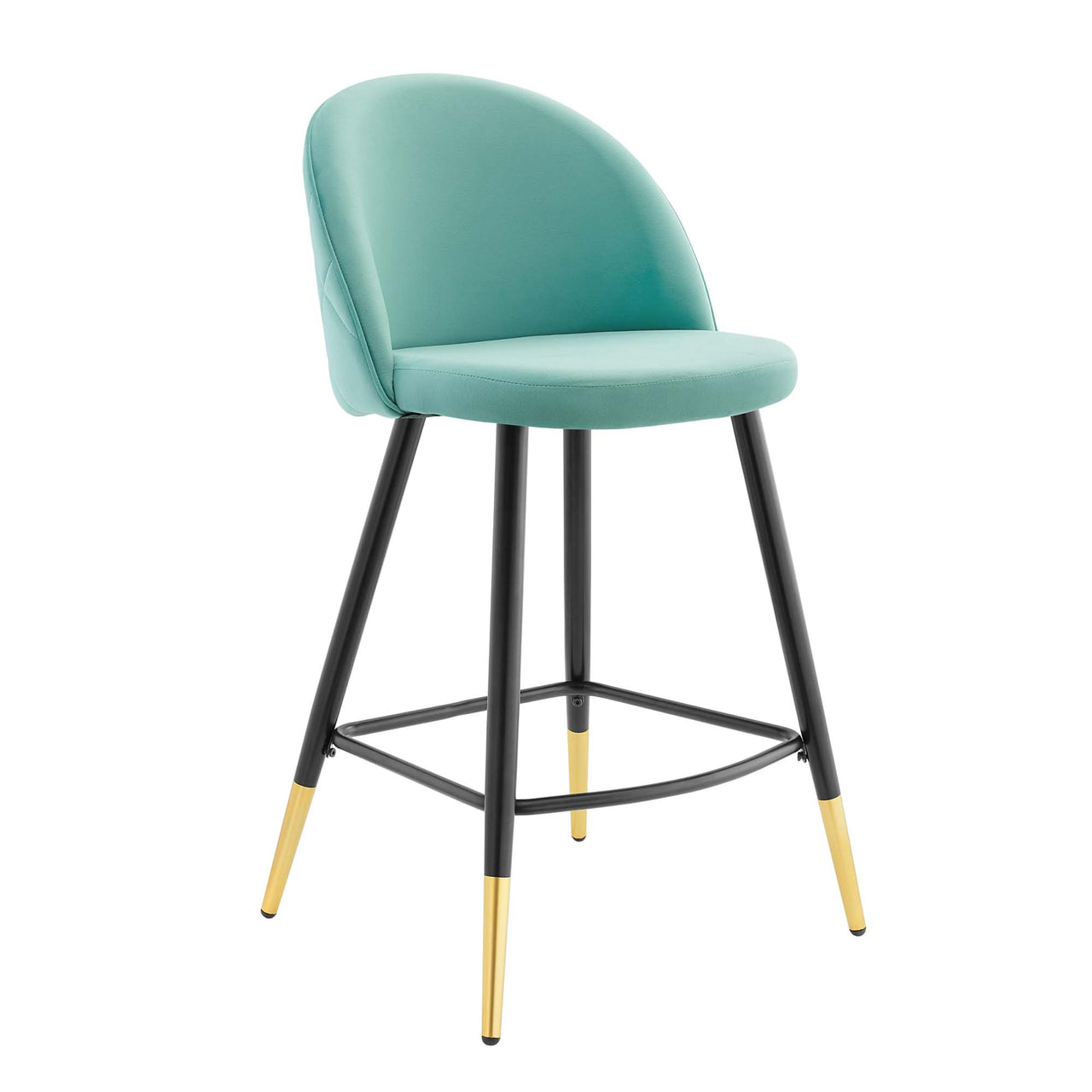 Adamantitus Upholstered Counter Stool Set of 2, Mint