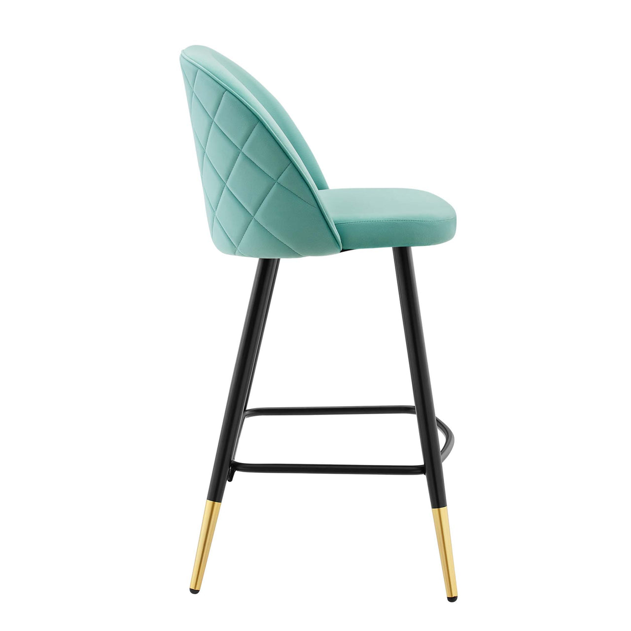Adamantitus Upholstered Counter Stool Set of 2, Mint