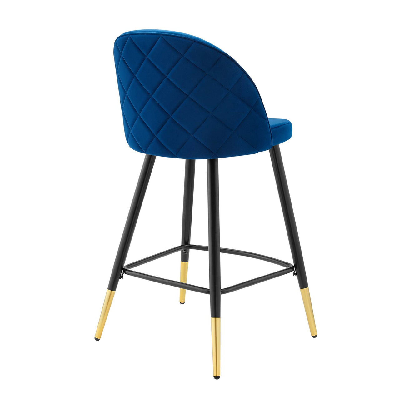 Adamantitus Upholstered Counter Stool Set of 2, Navy