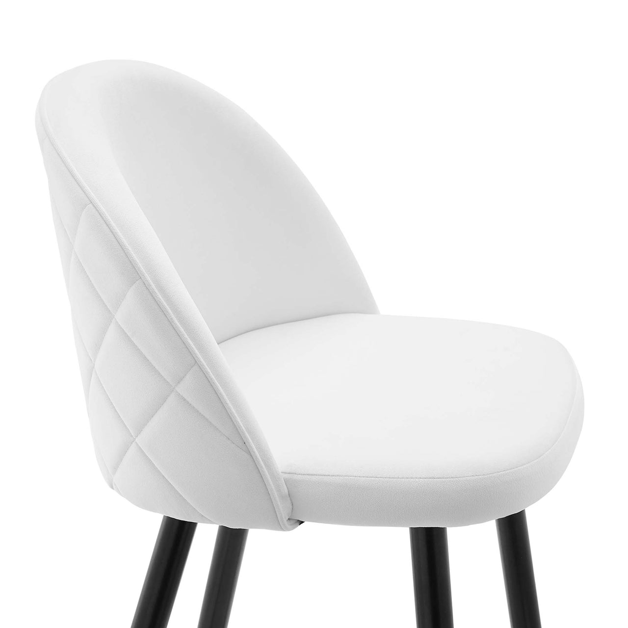 Adamantitus Upholstered Counter Stool Set of 2, White