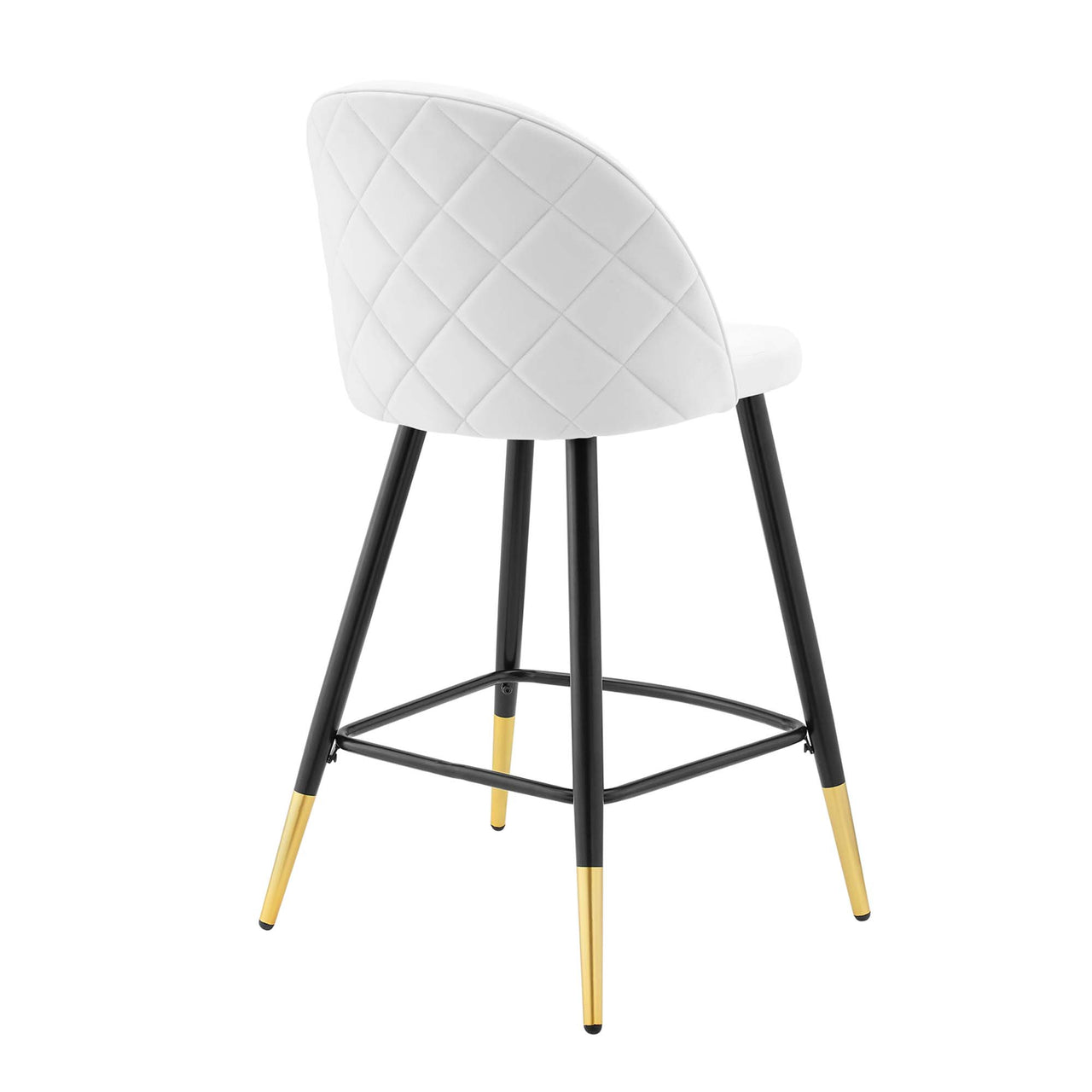 Adamantitus Upholstered Counter Stool Set of 2, White