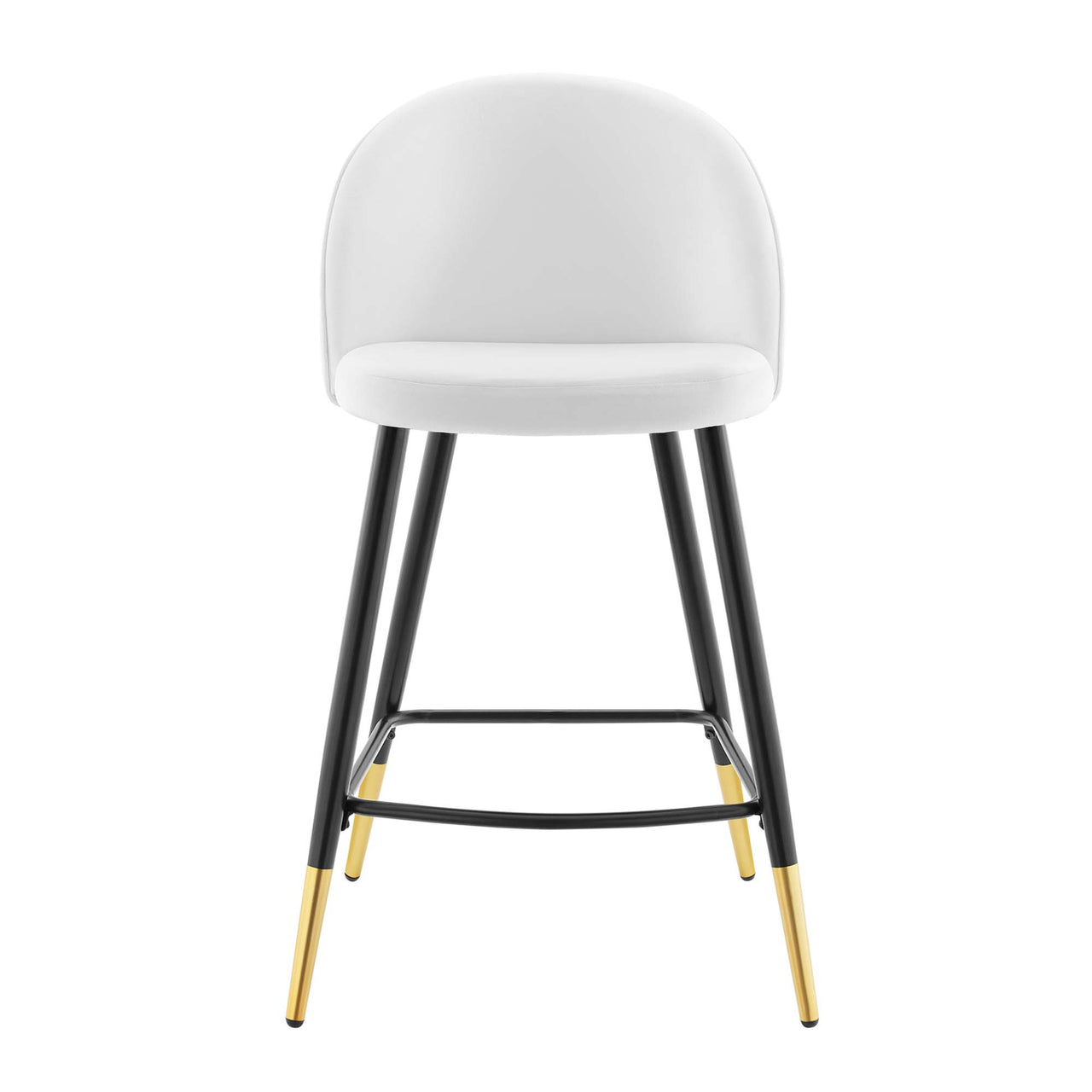 Adamantitus Upholstered Counter Stool Set of 2, White