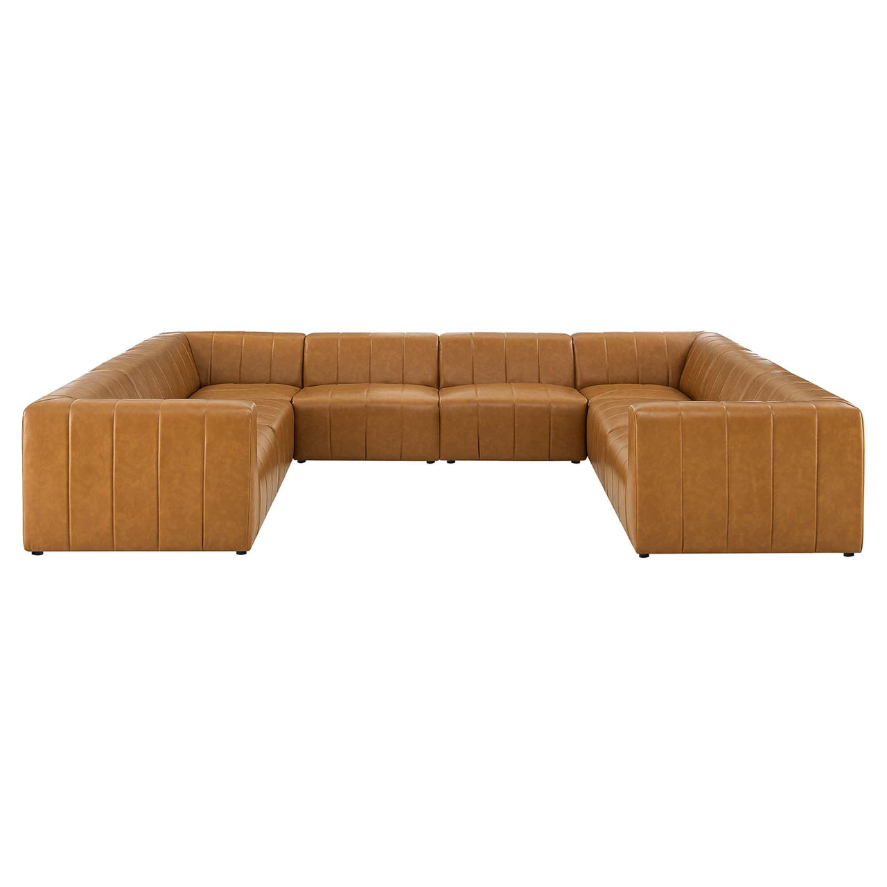 Barden 8-Piece Eco-Leather Sectional, Tan