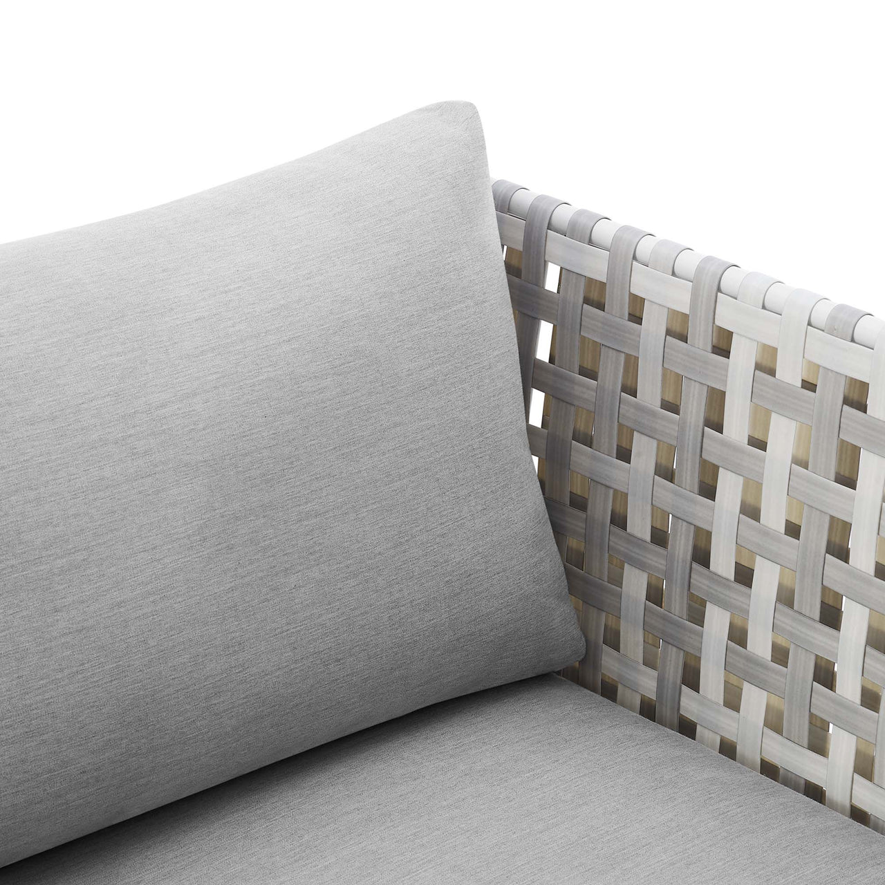 Harmonize Sunbrella® Basket Weave Alfresco Armchair, Taupe & Gray