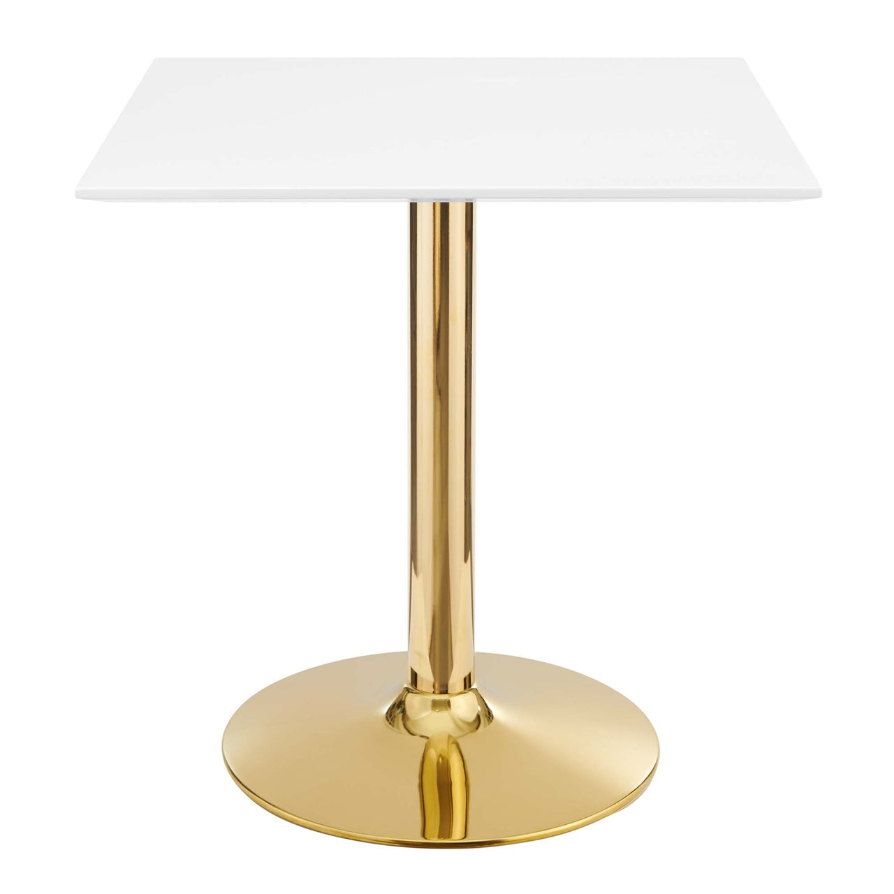 Kavrin Square Dining Table, Small, Gold & White