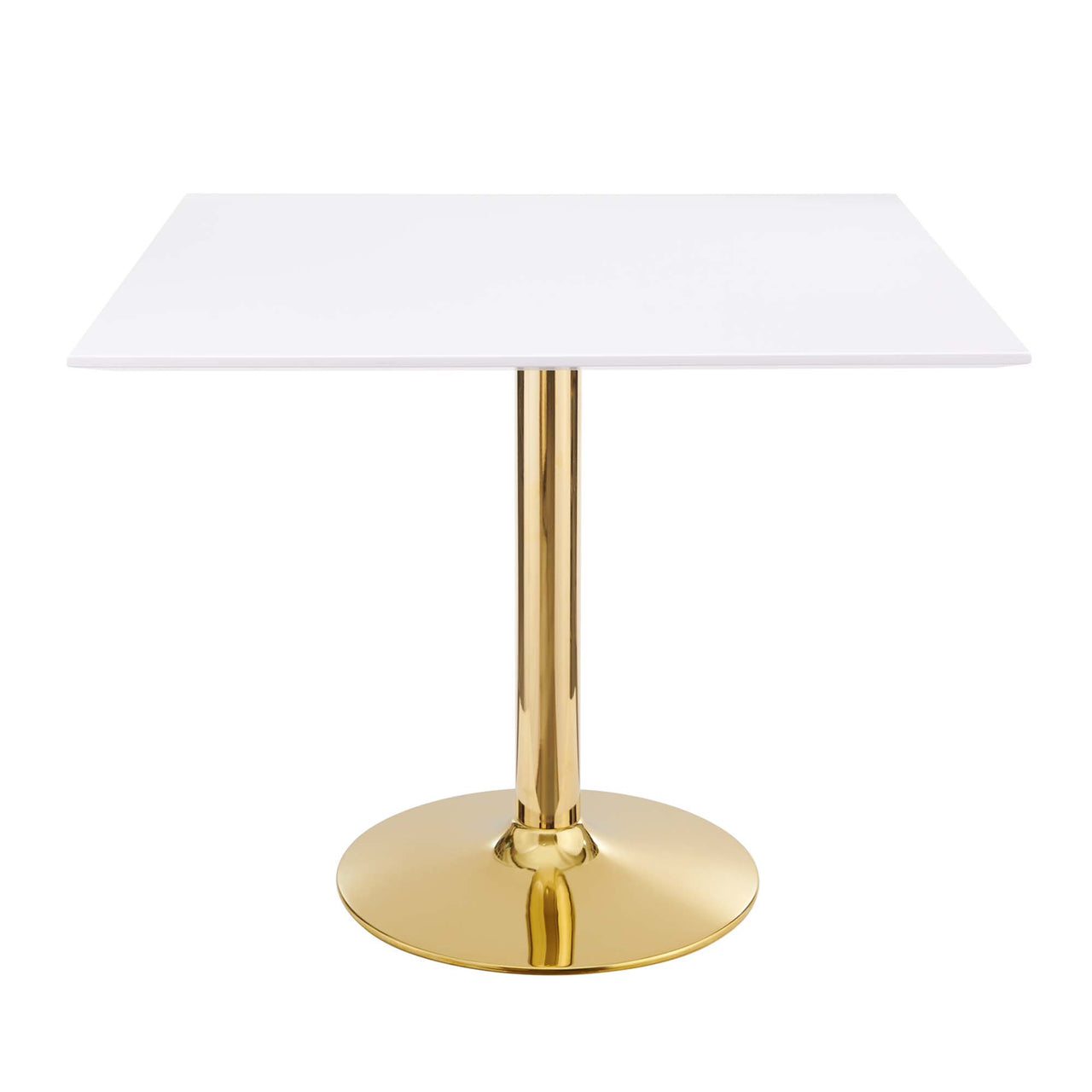 Kavrin Square Dining Table, Medium, Gold & White