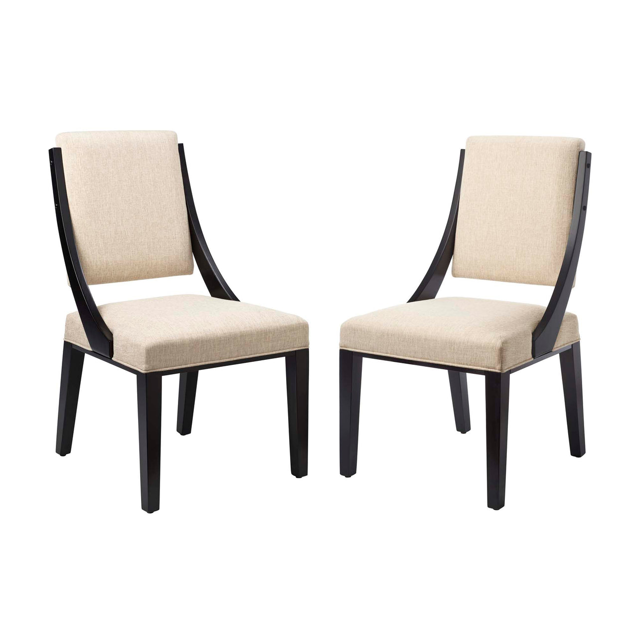 Tramelle Fabric Dining Chair Set of 2, Beige