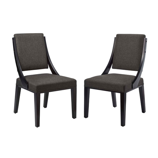 Tramelle Fabric Dining Chair Set of 2, Gray
