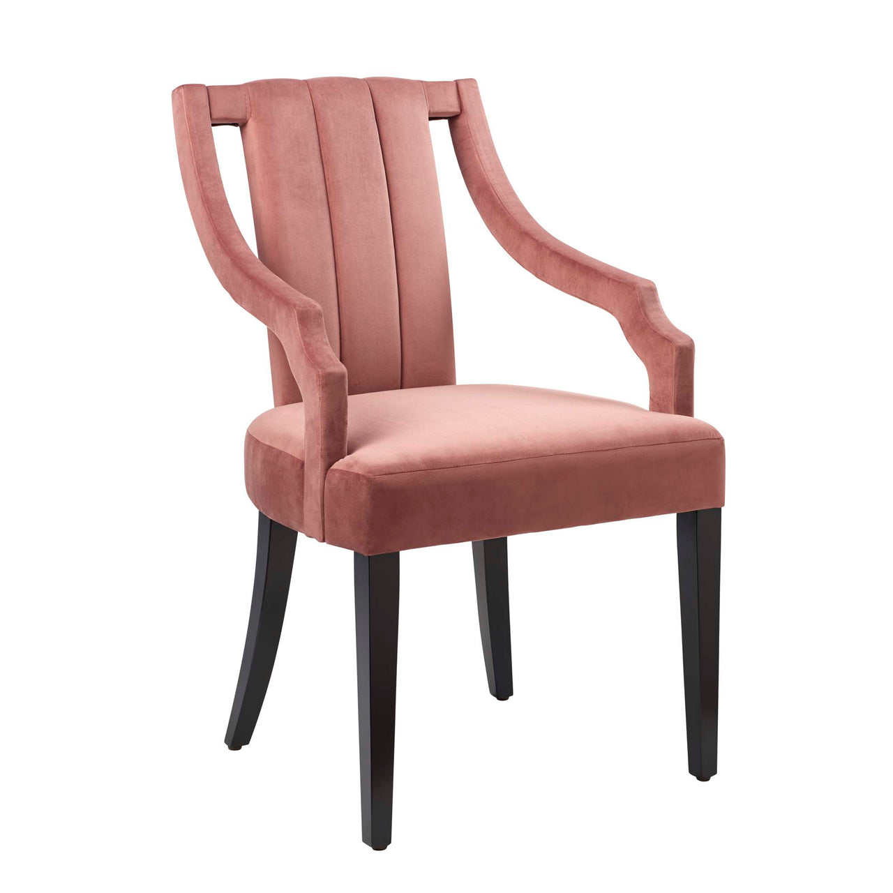 Strength Velvet Dining Chair Set of 2, Dusty Rose