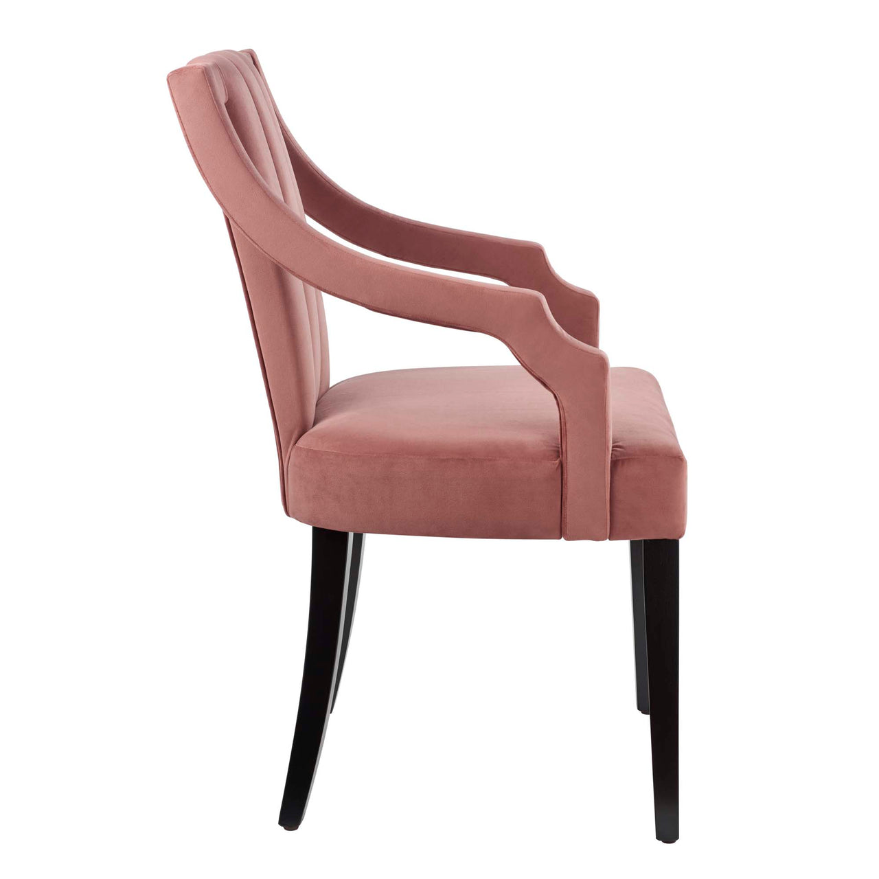 Strength Velvet Dining Chair Set of 2, Dusty Rose