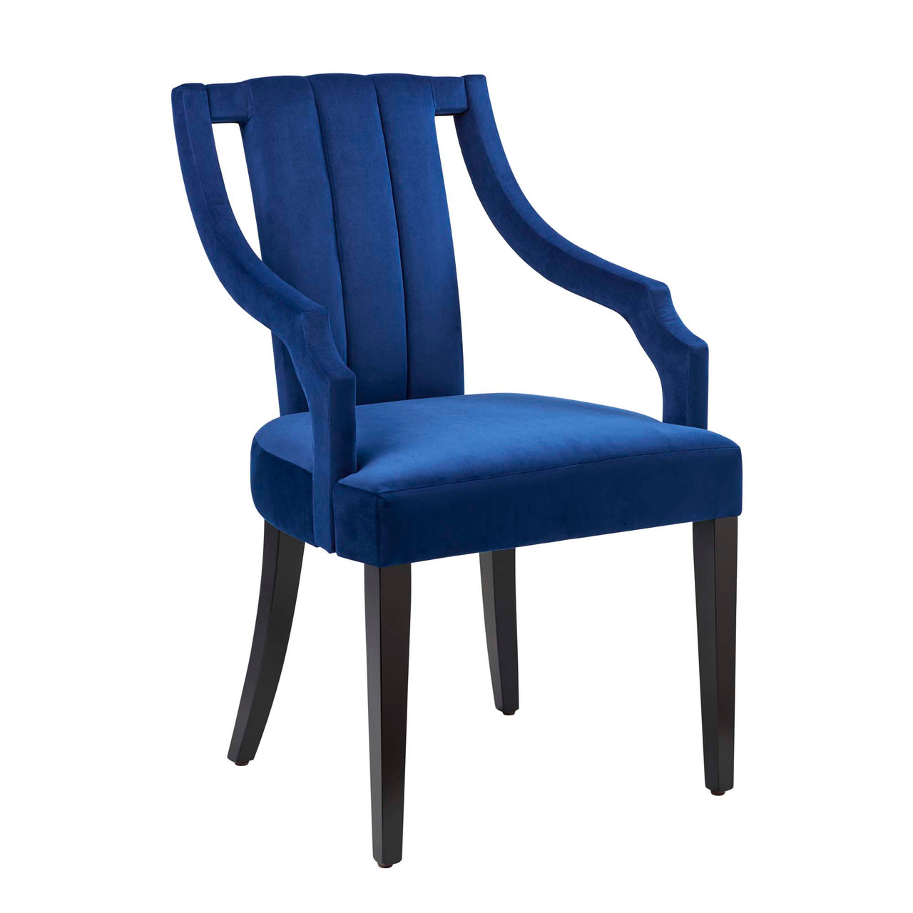 Strength Velvet Dining Chair Set of 2, Navy