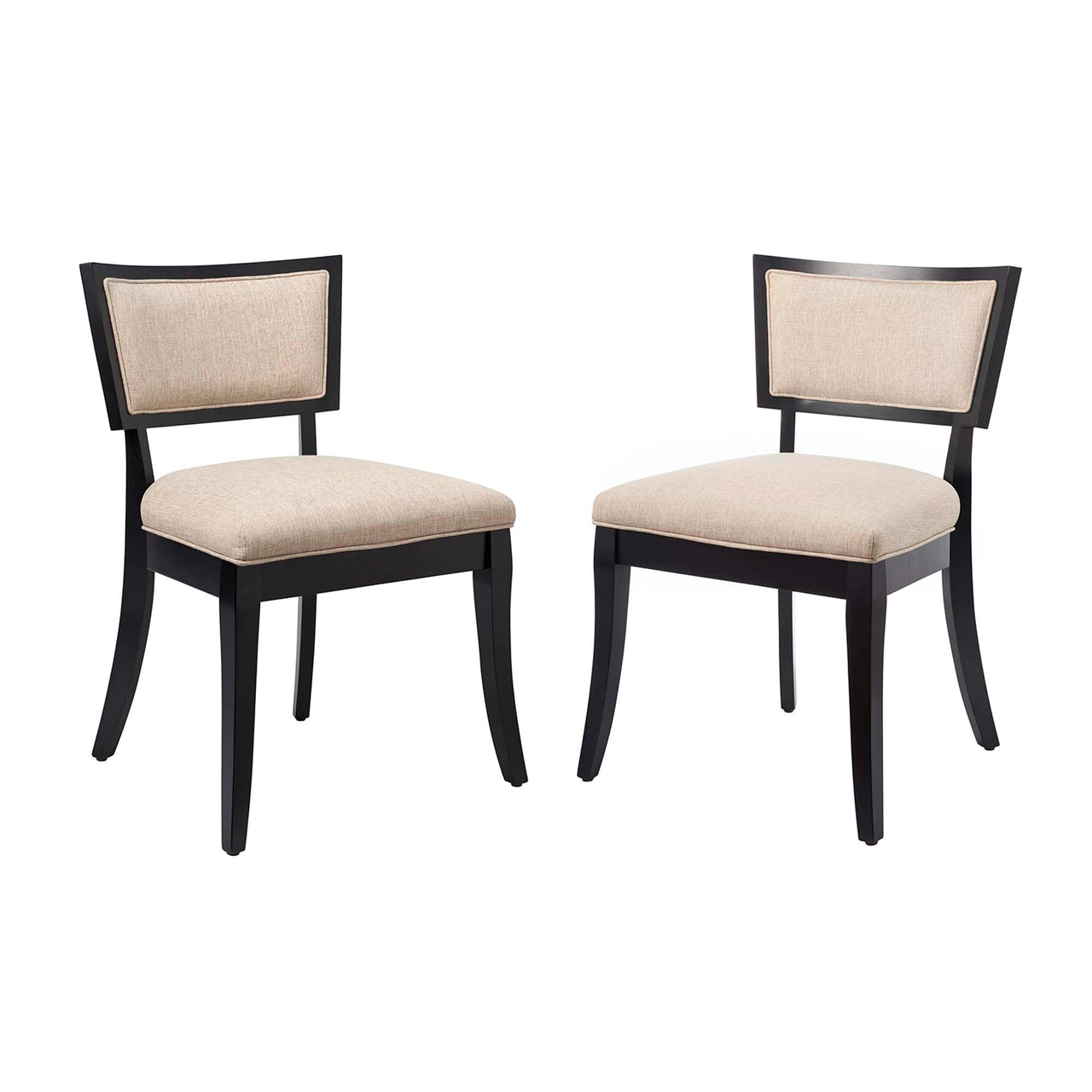 Juliandra Fabric Dining Chair Set of 2, Beige