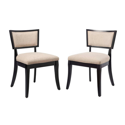 Juliandra Fabric Dining Chair Set of 2, Beige