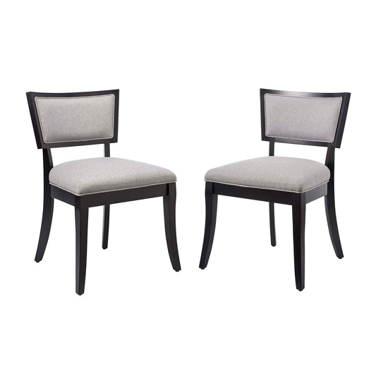 Juliandra Fabric Dining Chair Set of 2, Light Gray