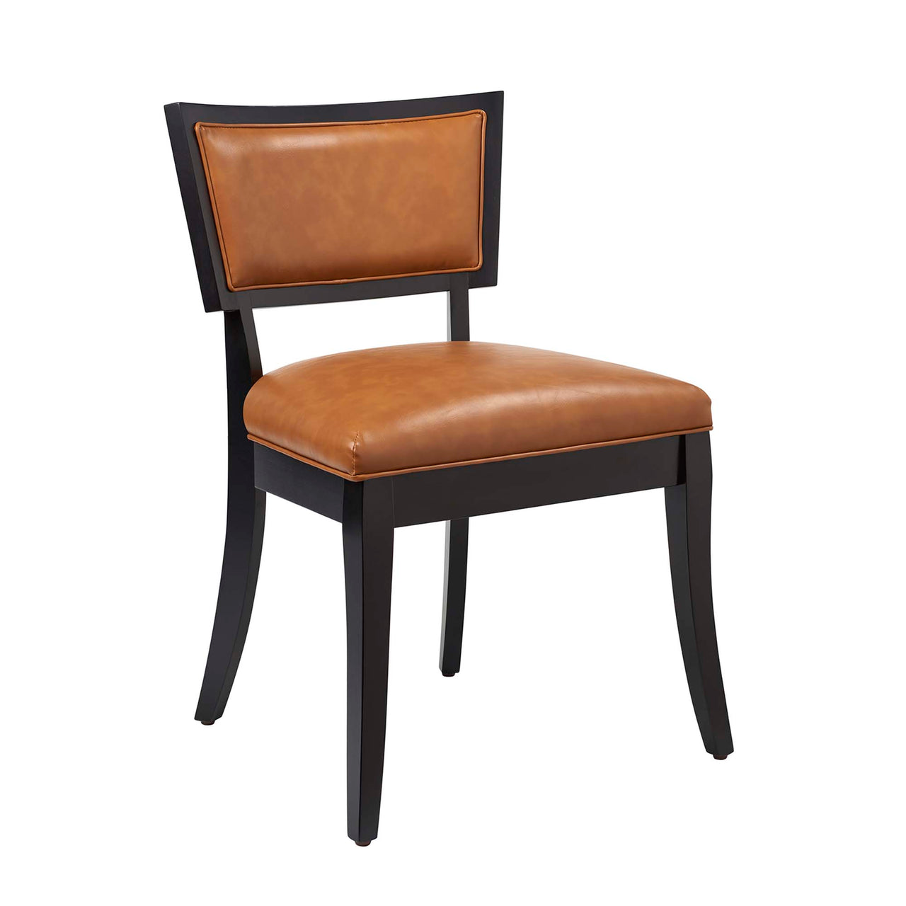Juliandra Eco-Leather Dining Chair Set of 2, Tan