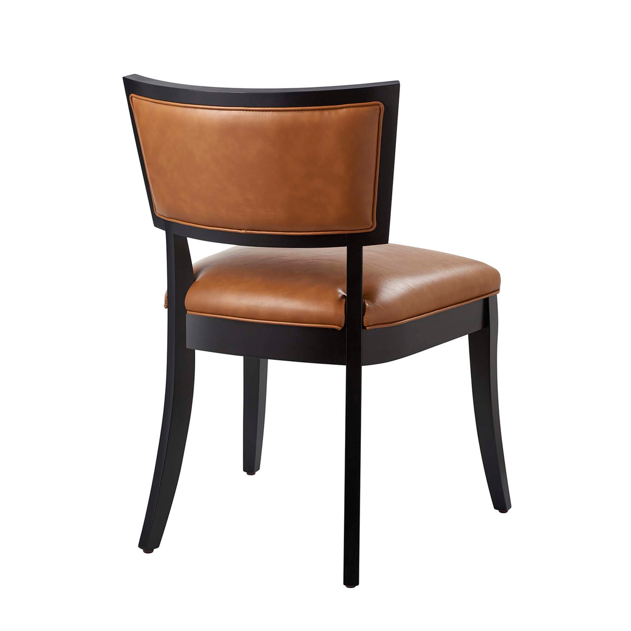 Juliandra Eco-Leather Dining Chair Set of 2, Tan