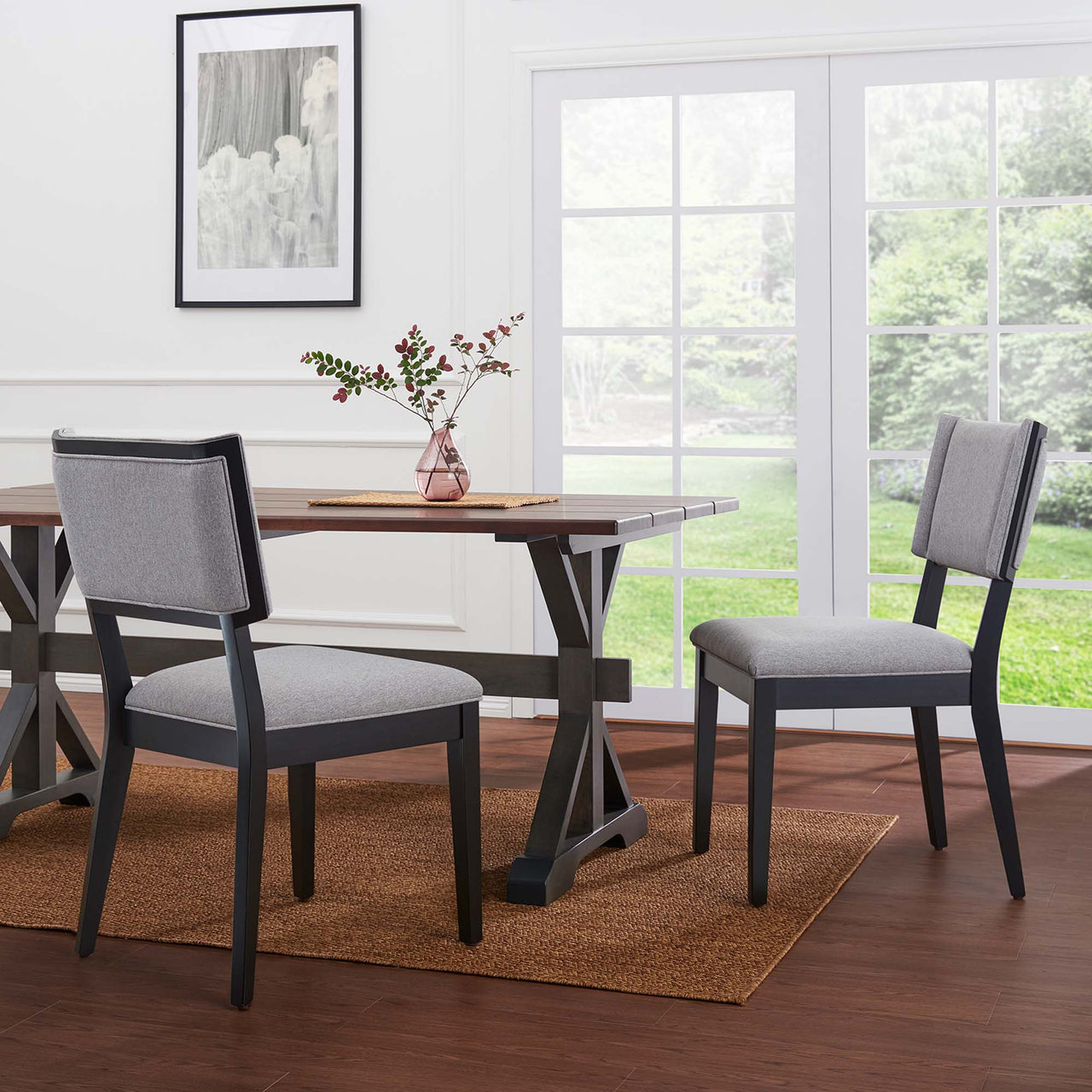Joncelin Dining Chair Set of 2, Light Gray