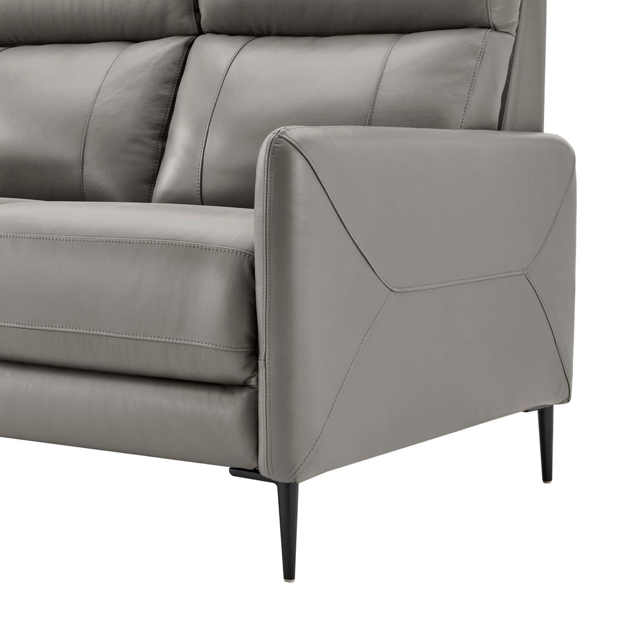 Brevane Leather Sofa, Gray