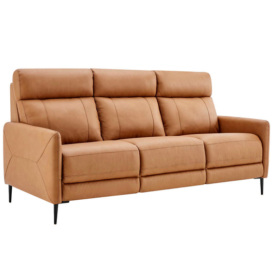 Brevane Leather Sofa, Tan