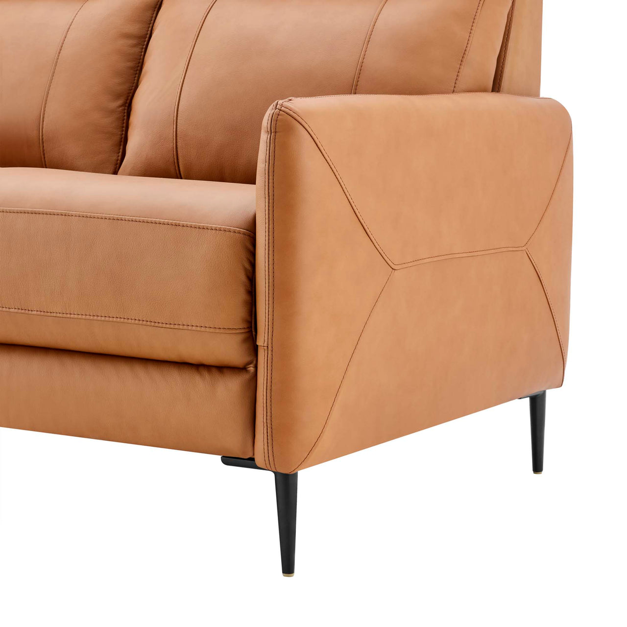 Brevane Leather Sofa, Tan