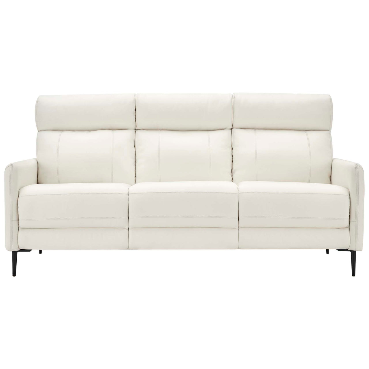 Brevane Leather Sofa, White