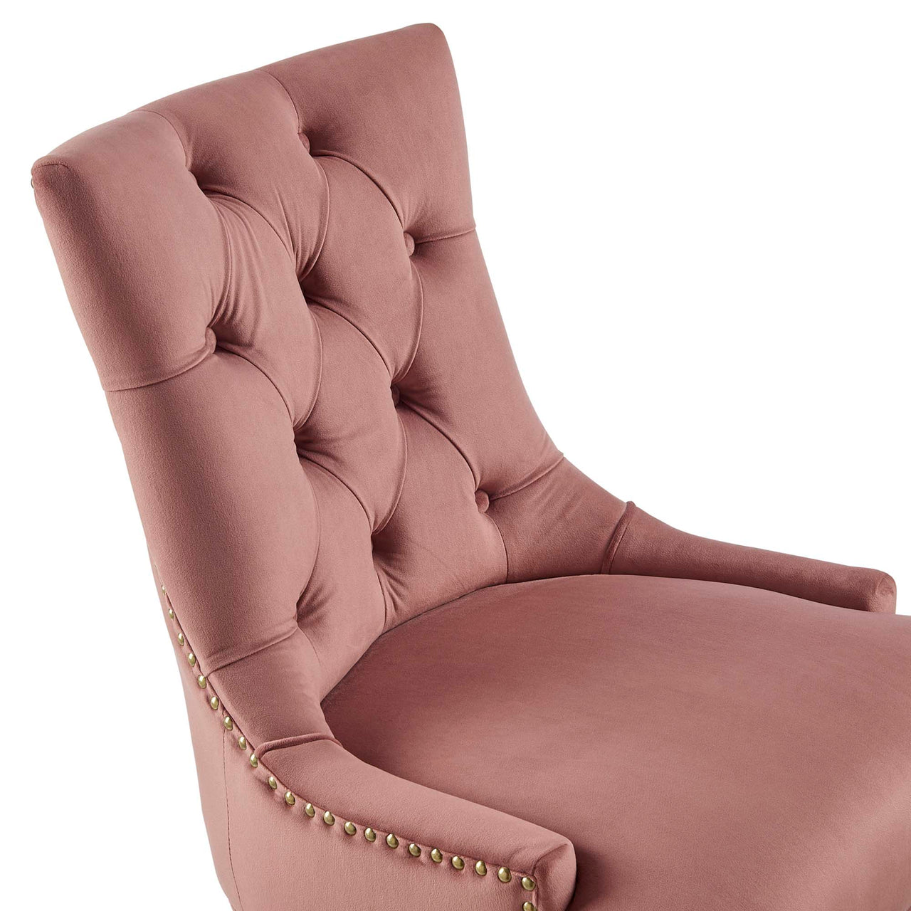 Cavell Velvet Office Chair, Gold & Dusty Rose