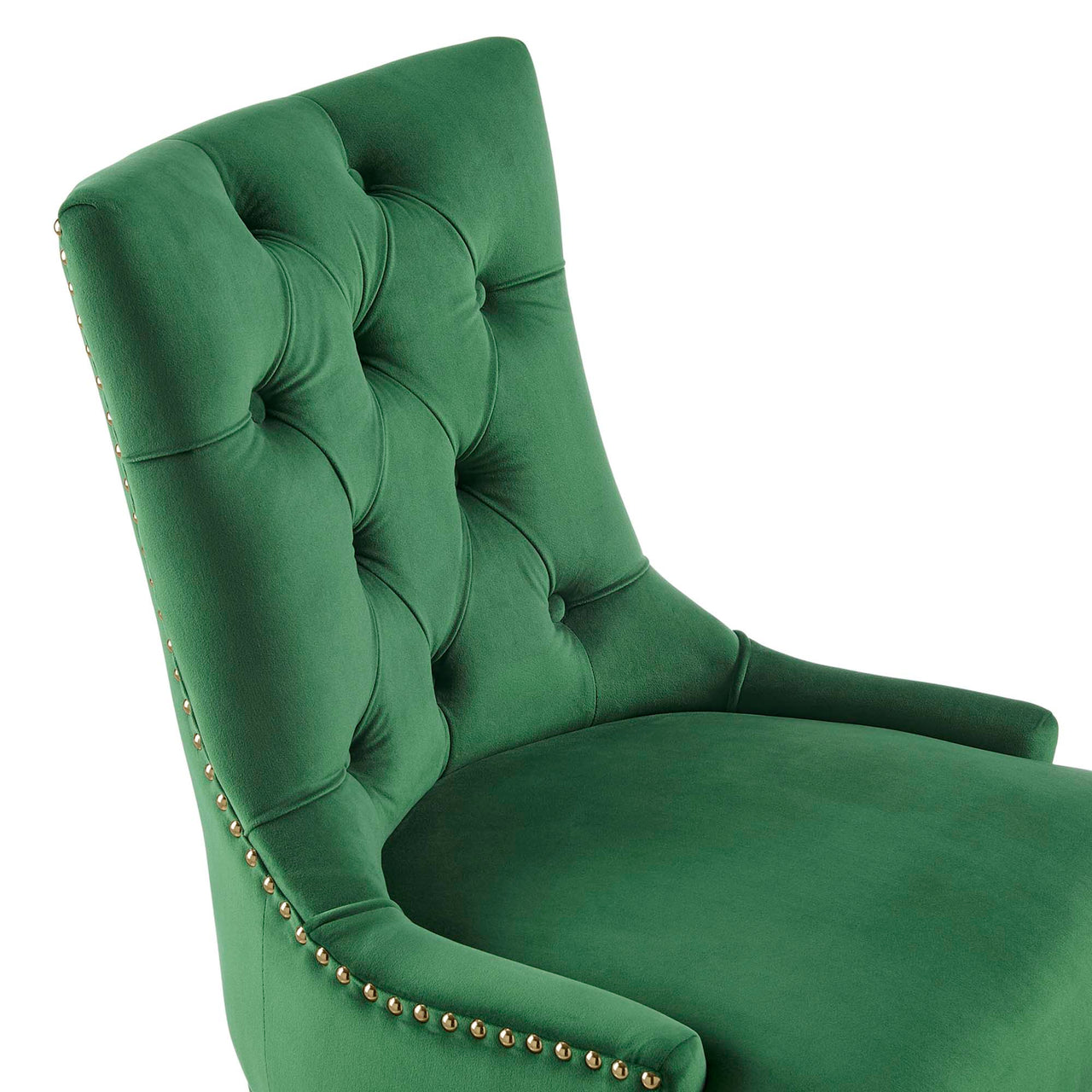 Cavell Velvet Office Chair, Gold & Emerald