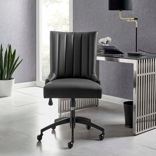 Arvene Eco-Leather Office Chair, Black