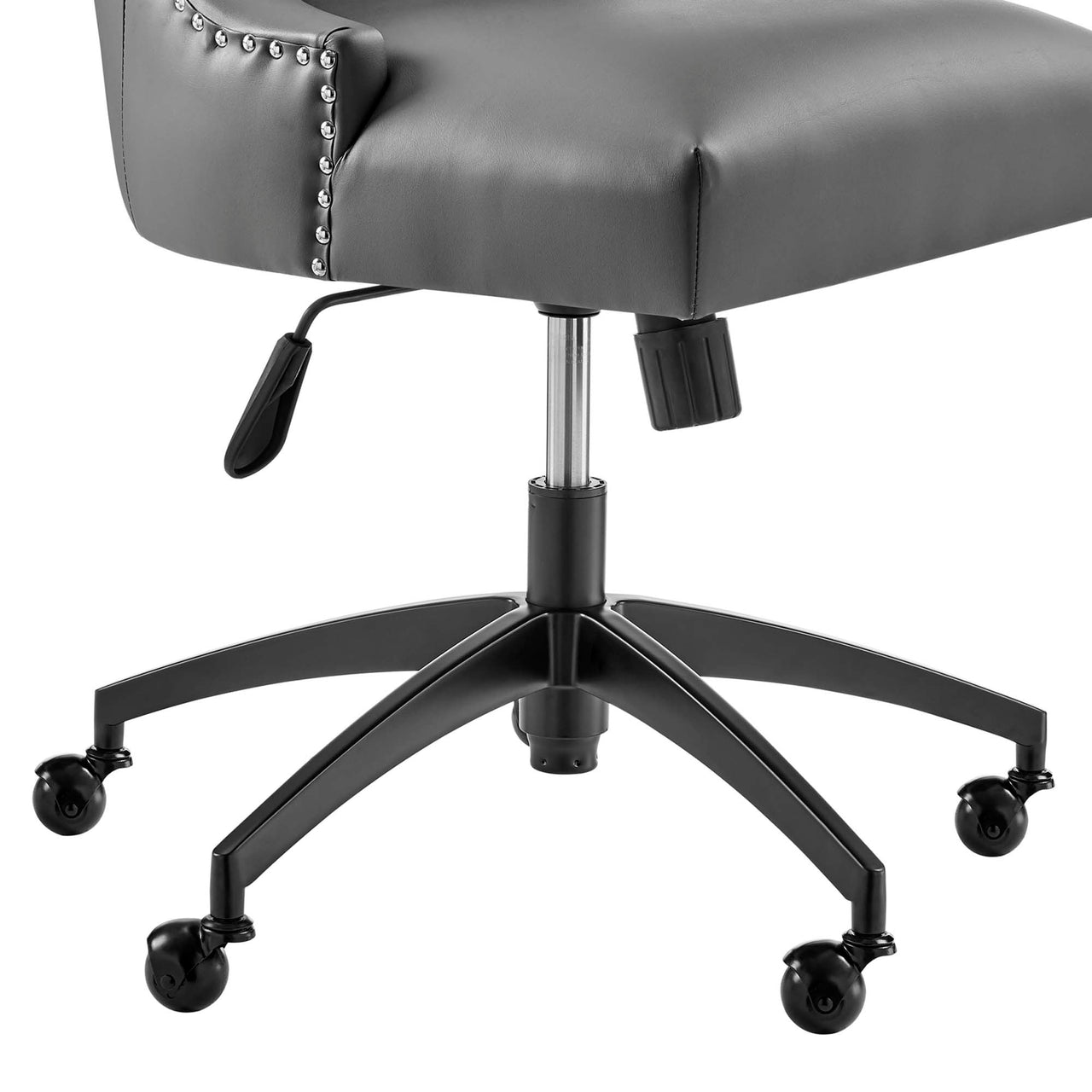Arvene Eco-Leather Office Chair, Black & Gray