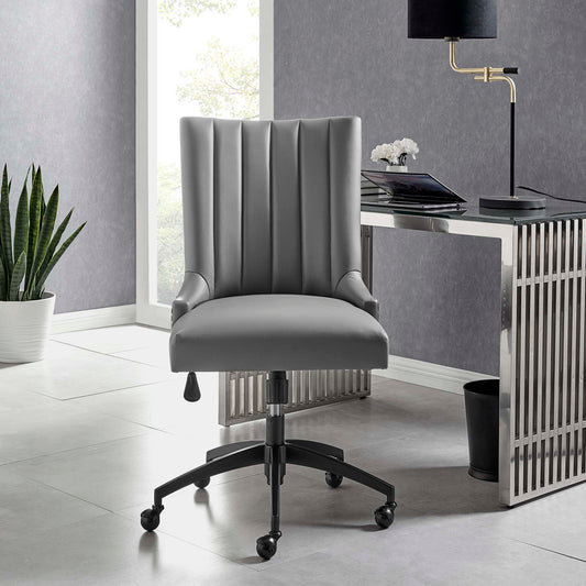 Arvene Eco-Leather Office Chair, Black & Gray