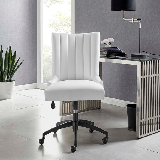 Arvene Eco-Leather Office Chair, Black & White