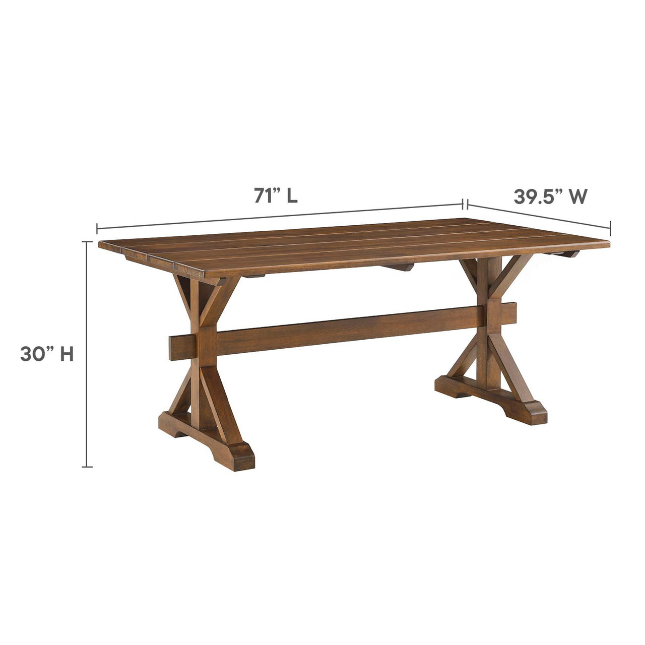 Picnic Dining Table, Walnut