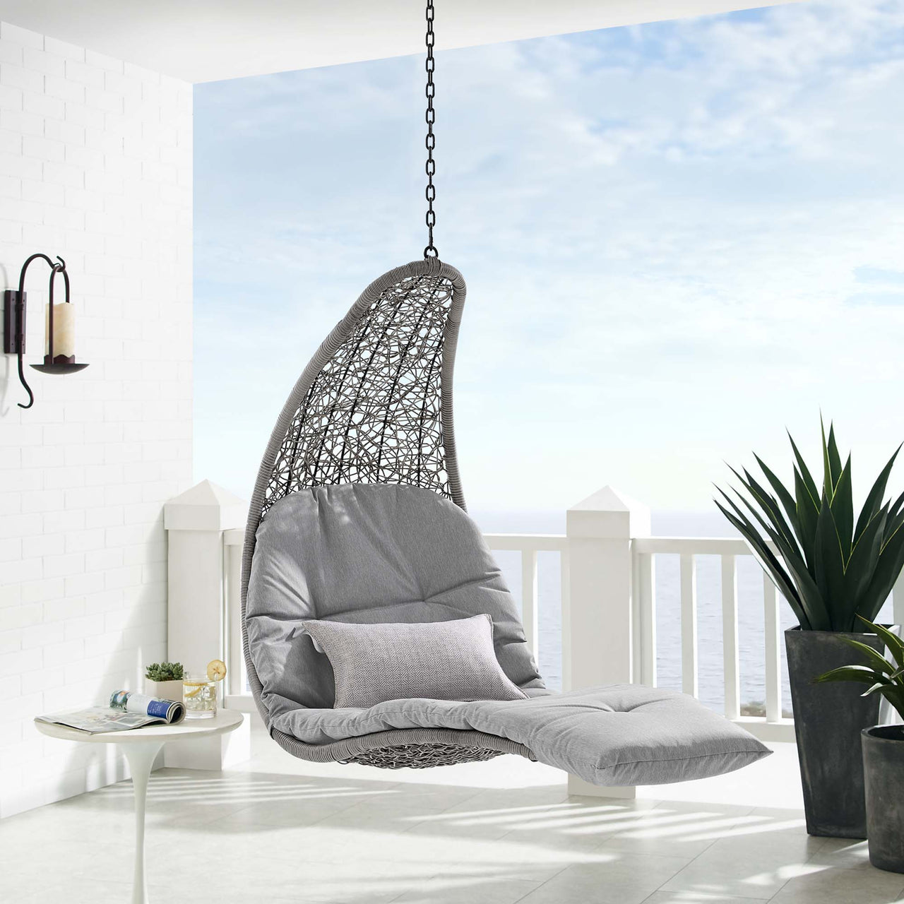 Magic Carpet Swing Chair, Light Gray & Gray