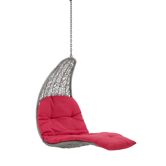Magic Carpet Swing Chair, Light Gray & Red
