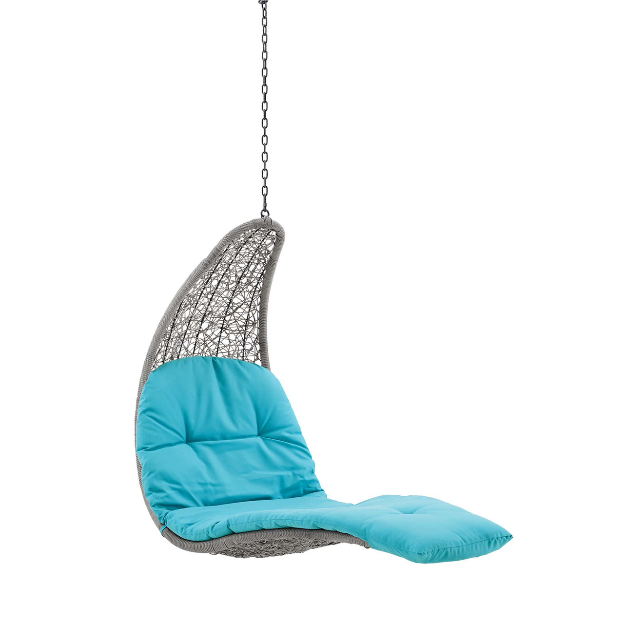 Magic Carpet Swing Chair, Light Gray & Turquoise