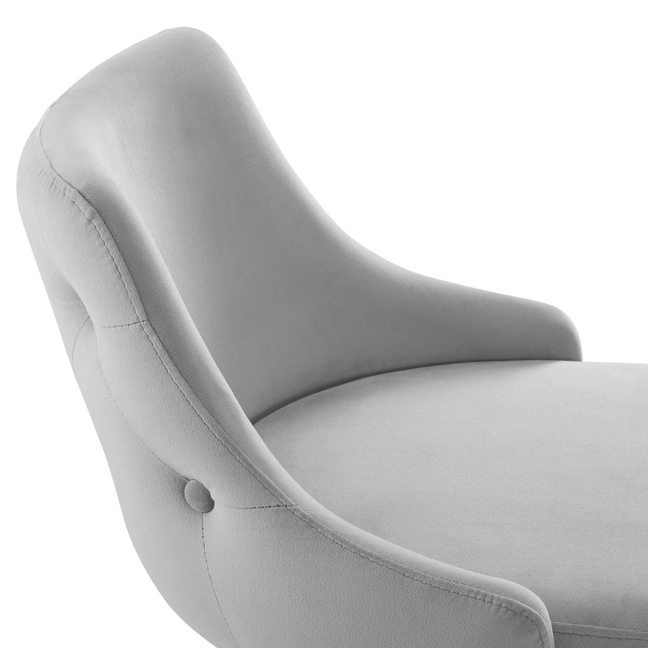 Avira Velvet Bar Stool Set of 2, Light Gray