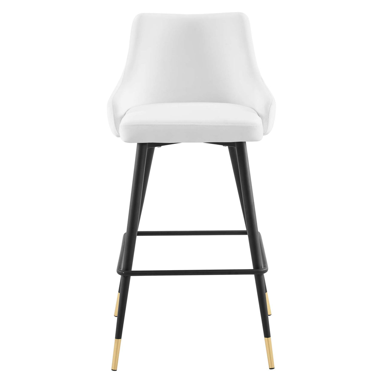 Avira Velvet Bar Stool Set of 2, White